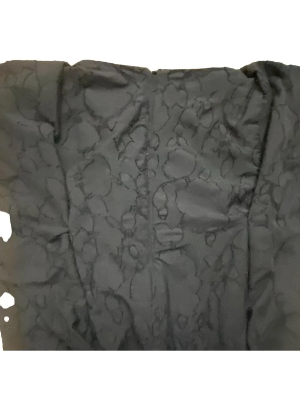 MNG Suit Womens Textured Floral Mini Dress W/ Flutter Sleeves-Black-Size 6-GUC - Picture 9 of 9